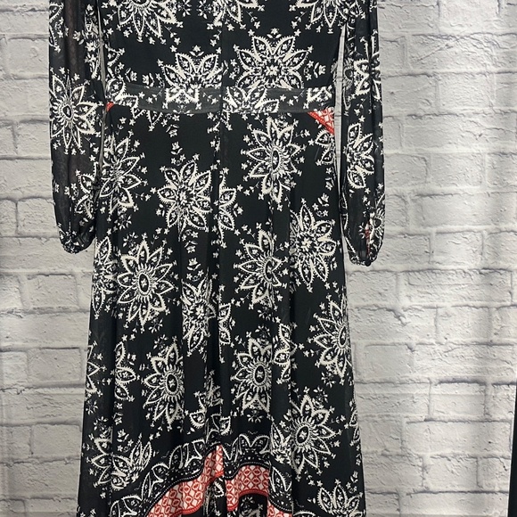 Sheryl Crow Boho Floral Print Maxi Dress with Sheer Sleeves - Picture 4 of 16